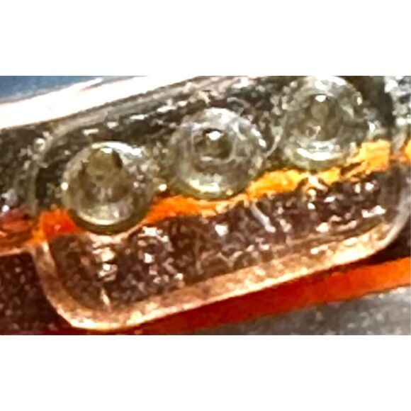 Vintage striped barrette stamped France - Picture 6 of 6